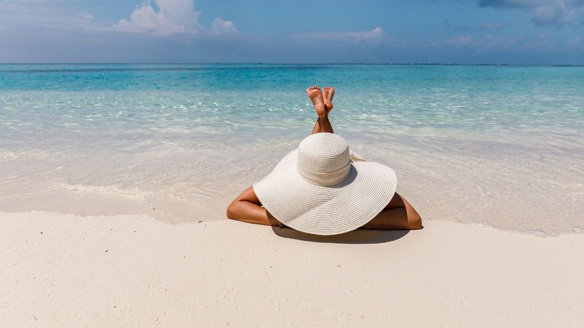 Swimming and Sunbathing on the Shore